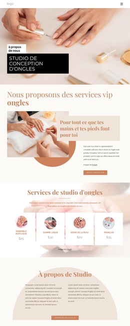 Fonctionnalité De Mise En Page Pour Nail Art Professionnel