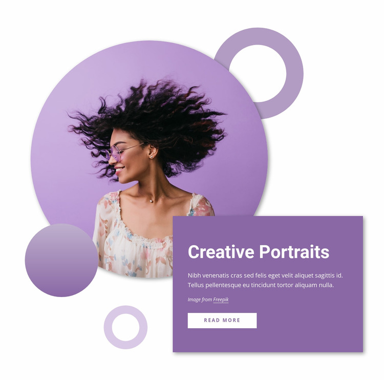 Creative portraits Html Website Builder