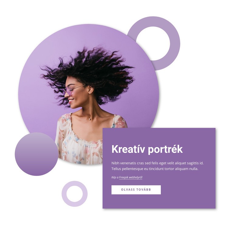 Kreatív portrék WordPress Téma