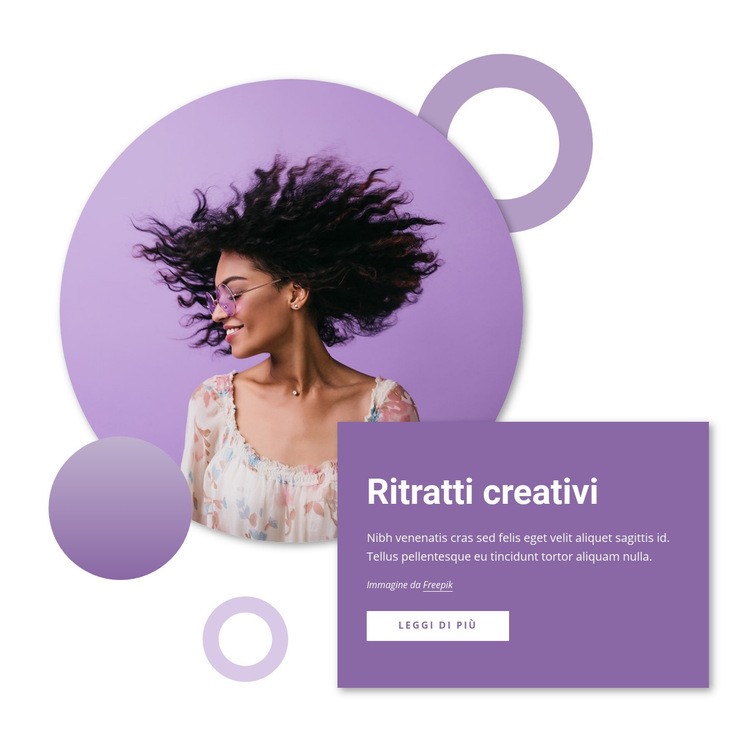 Ritratti creativi Mockup del sito web