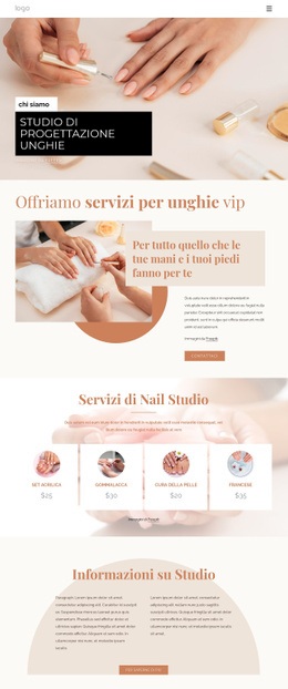 Nail Art Professionale Modelli Html5 Responsive Gratuiti