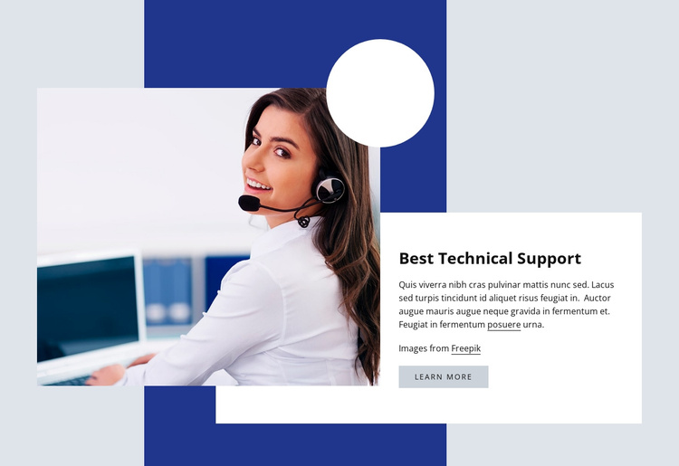 Best technical support Joomla Template