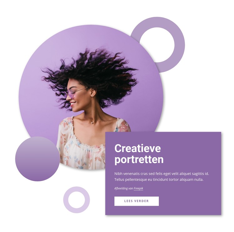 Creatieve portretten CSS-sjabloon
