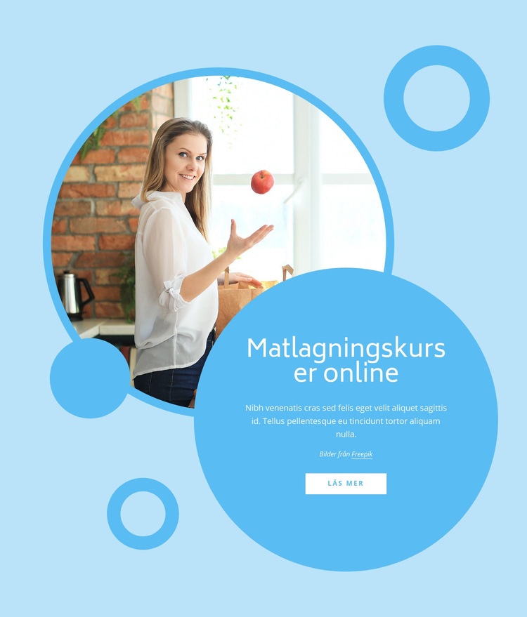 Matlagningskurser WordPress -tema