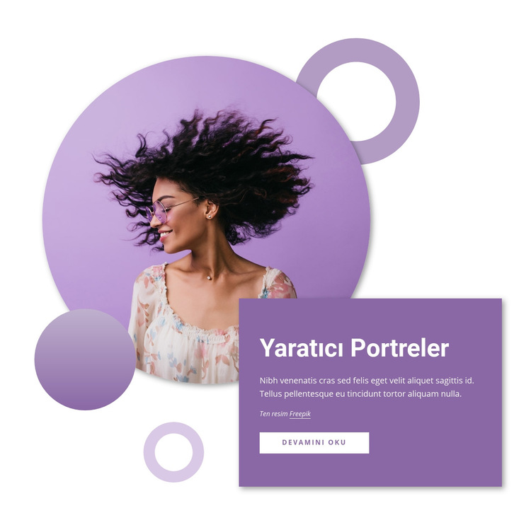 Yaratıcı portreler Web Sitesi Şablonu