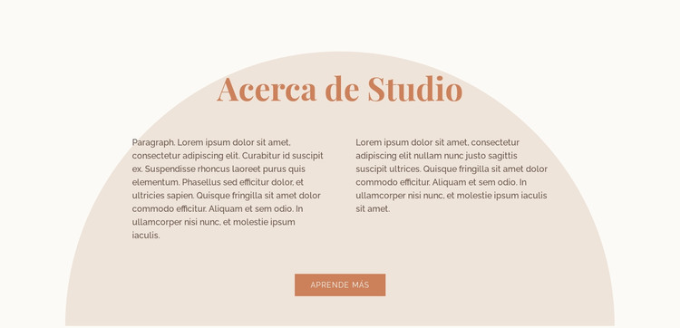 Dos columnas de texto con forma. Plantilla HTML