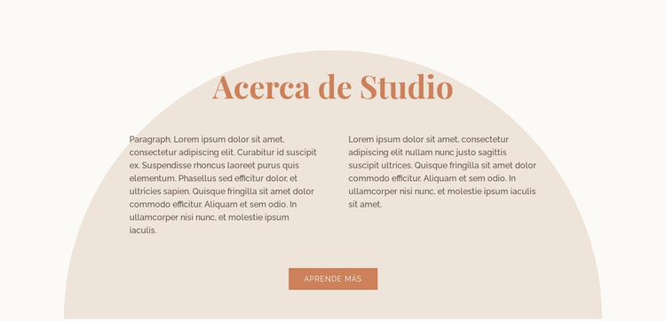 Dos columnas de texto con forma. Tema de WordPress