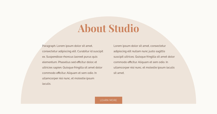 Two columns of text with shape HTML Template