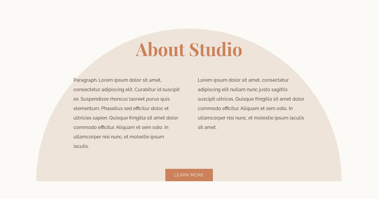 Two columns of text with shape Html Website Builder