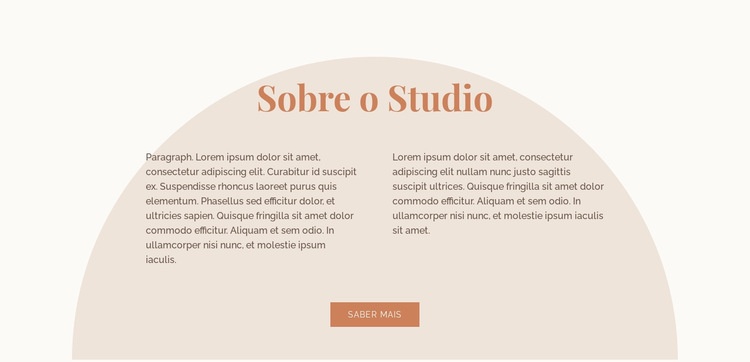 Duas colunas de texto com forma Maquete do site