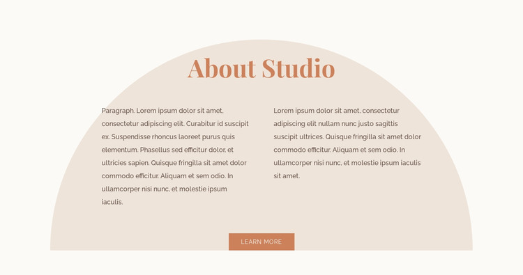Two columns of text with shape Web Design