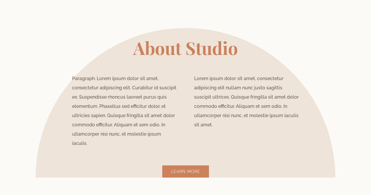 Two columns of text with shape Website Builder Templates