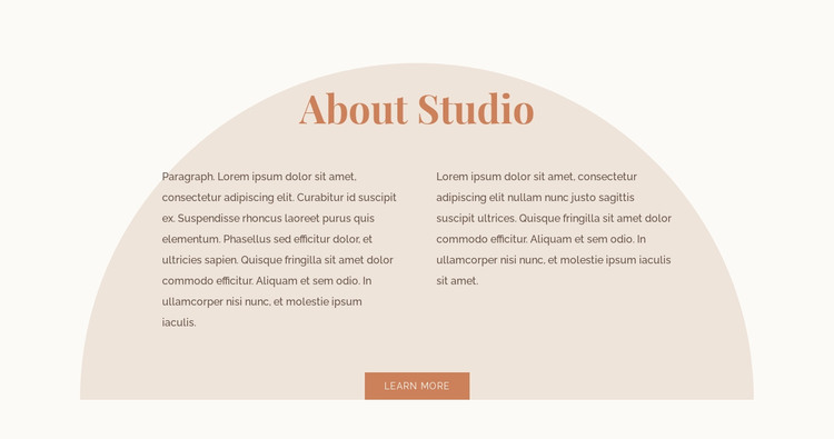 Two columns of text with shape WordPress Theme
