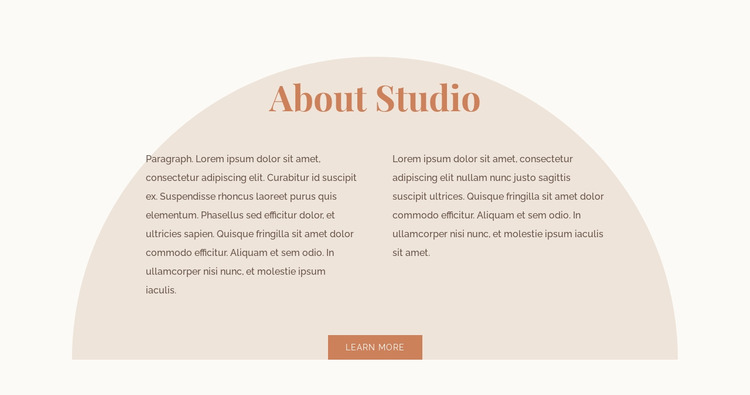 Two columns of text with shape WordPress Website Builder