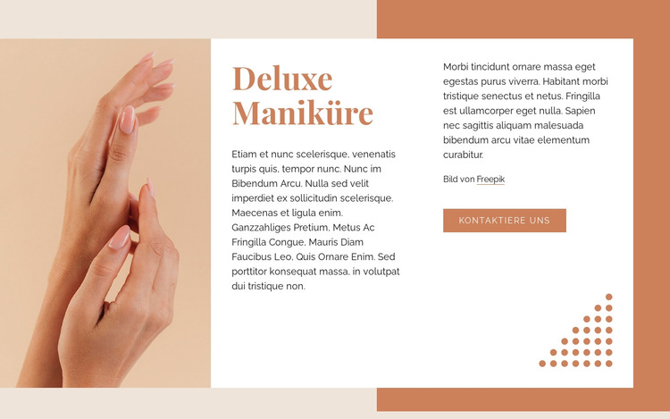 Deluxe Maniküre Website-Vorlage
