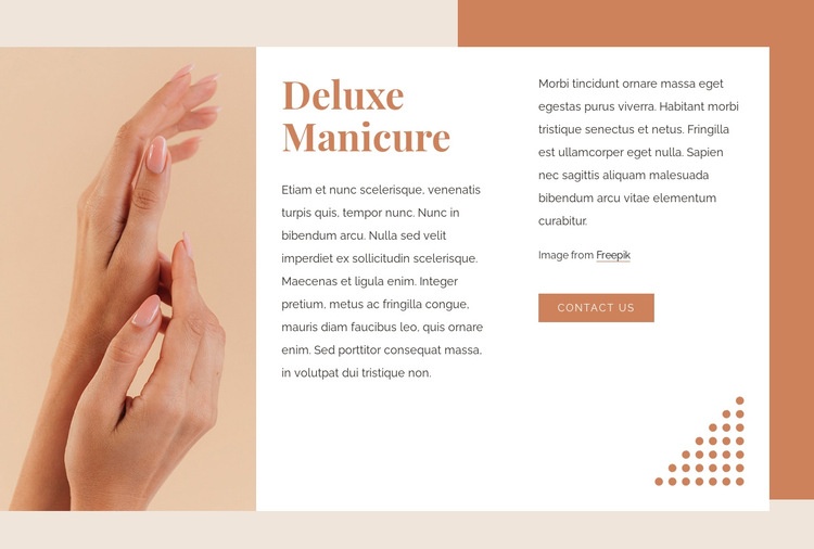 Deluxe manicure Homepage Design