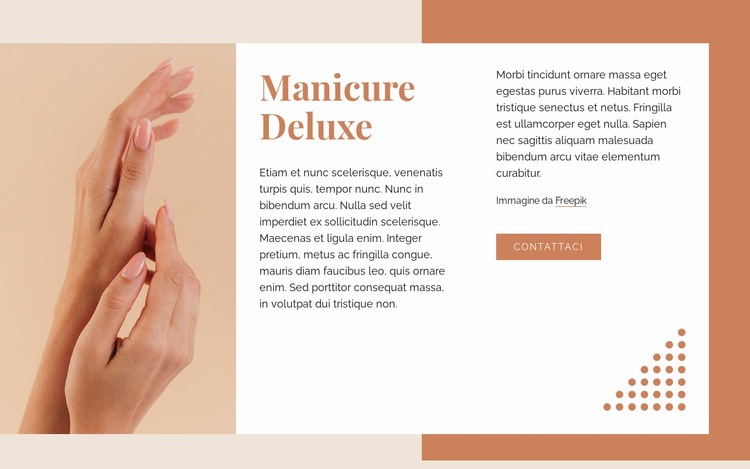 Manicure deluxe Mockup del sito web