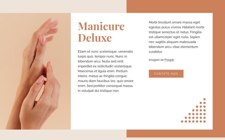 Manicure Deluxe Maquete do site