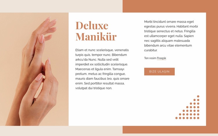 Deluxe manikür Web Sitesi Mockup'ı