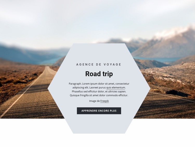 Road trip Modèles de constructeur de sites Web