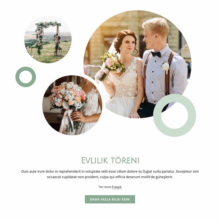 Evlilik töreni Açılış sayfası