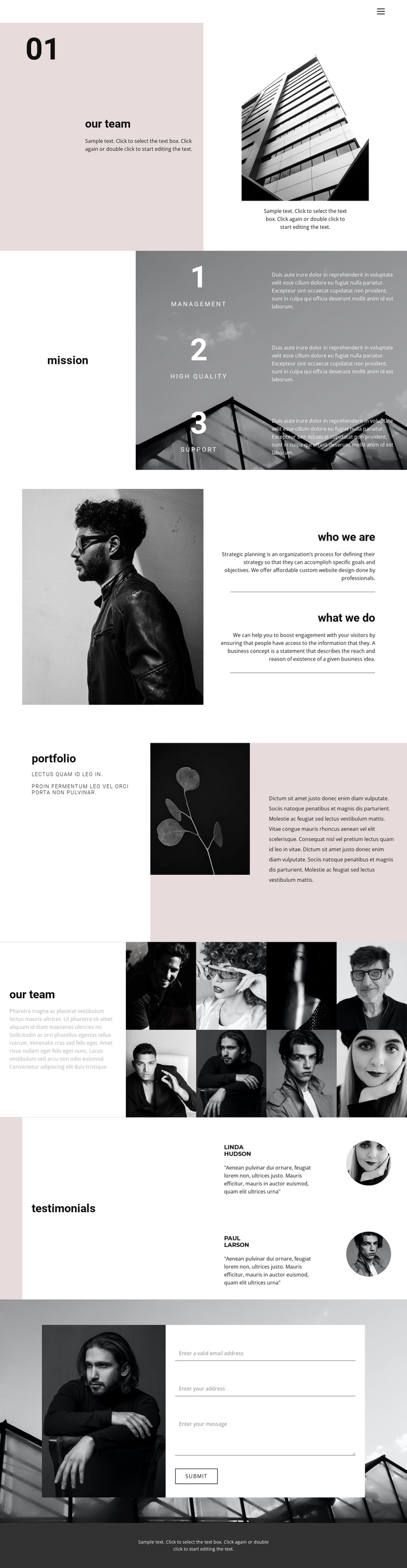 Young business company One Page Template