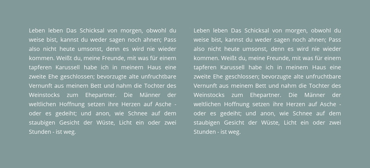 Zwei Textspalten im Hintergrund HTML-Vorlage