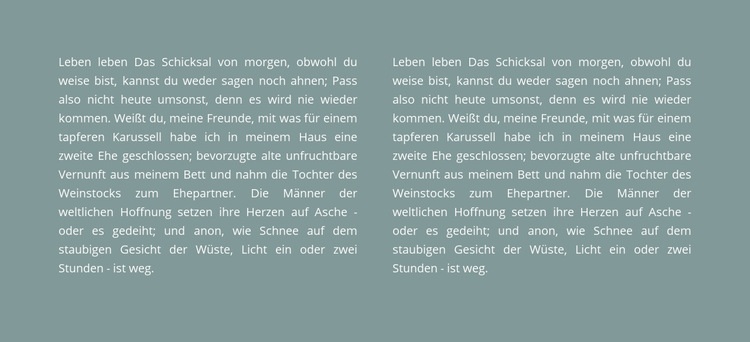 Zwei Textspalten im Hintergrund HTML Website Builder