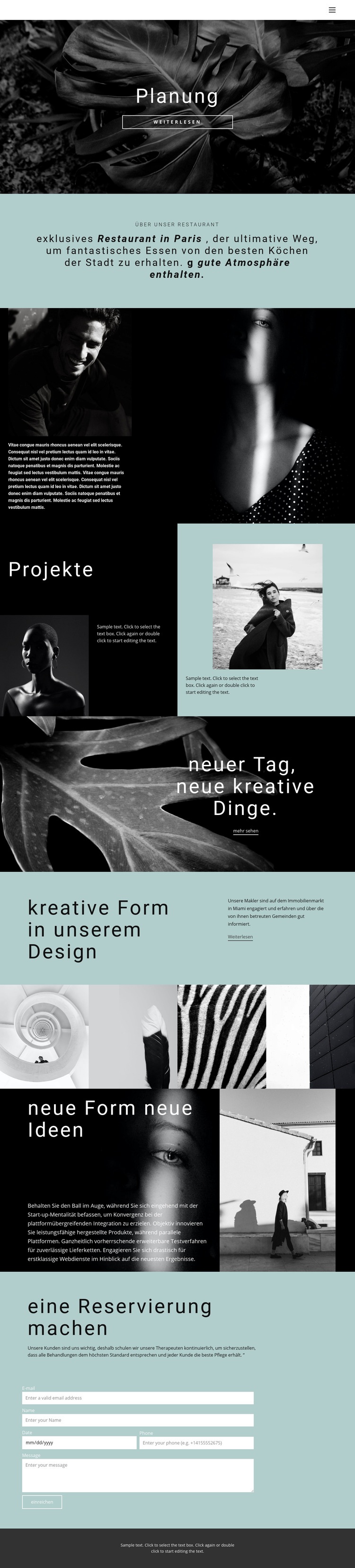 Alles über kreatives Design Website Builder-Vorlagen