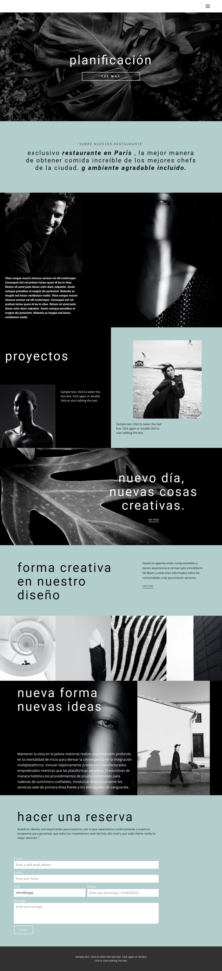 Todo sobre diseño creativo Maqueta de sitio web