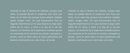 Dos Columnas De Texto En El Fondo: Plantilla Web HTML