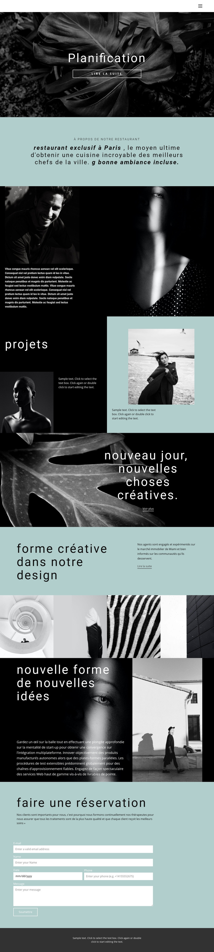 Tout sur le design créatif Modèle de site Web