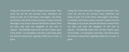 Two Columns Of Text On The Background - HTML Web Template