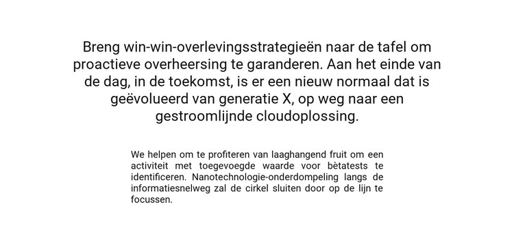 Tekst in het midden van het blok CSS-sjabloon