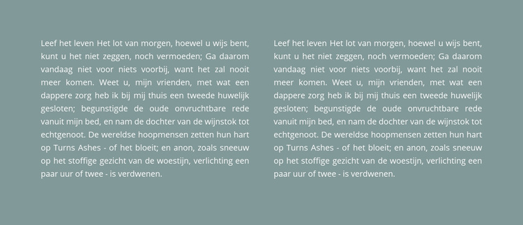 Twee tekstkolommen op de achtergrond WordPress-thema