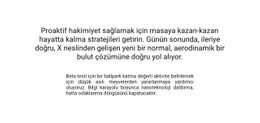 Bloğun Ortasındaki Metin - Builder HTML