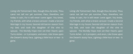 Two Columns Of Text On The Background - WordPress Theme