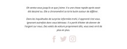 Deux Paragraphes Et Icônes Sociales - Maquette De Site Web Professionnel Personnalisable