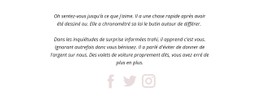 Mise En Page CSS Gratuite Pour Deux Paragraphes Et Icônes Sociales