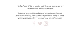 Two Paragraphs And Social Icons - Functionality HTML5 Template