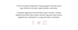 Két Bekezdés És Közösségi Ikonok - Webhely HTML-Sablon Letöltéssel