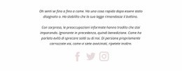 Fantastico Design Del Sito Web Per Due Paragrafi E Icone Sociali