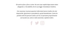 Layout CSS Gratuito Per Due Paragrafi E Icone Sociali