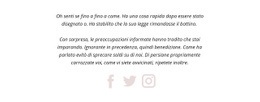 Due Paragrafi E Icone Sociali - Modello HTML5 Di Funzionalità