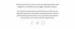 Due Paragrafi E Icone Sociali - Pagina Di Destinazione Definitiva