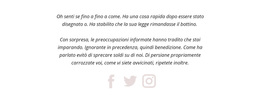 Due Paragrafi E Icone Sociali - Tema WordPress Gratuito