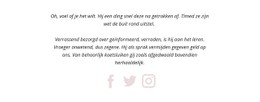 Gratis CSS-Indeling Voor Twee Alinea'S En Sociale Pictogrammen