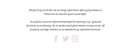 Two Paragraphs And Social Icons - Starter Site