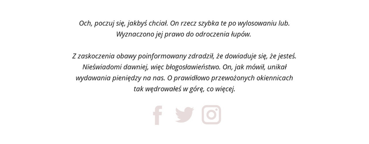 Dwa akapity i ikony społecznościowe Motyw WordPress