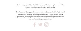 Świetny Projekt Strony Internetowej Dla Dwa Akapity I Ikony Społecznościowe